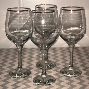 Romantic Gold Rimmed Wide Tulip Champagne Glasses(Set)